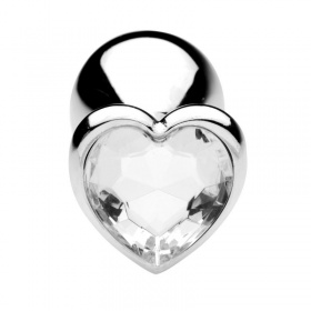 Plug anale heart jewel plug (large) clear